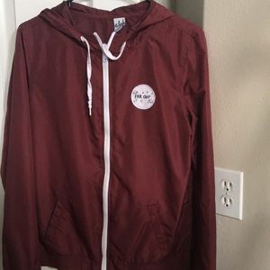Zumiez a.lab maroon windbreaker